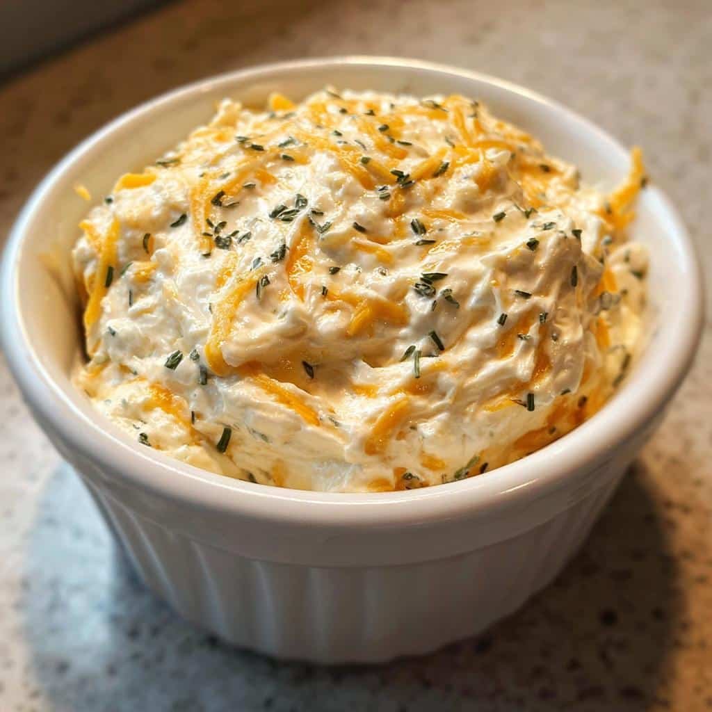 Healthy Cheddar Ranch Crack Dip