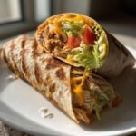 Healthy Cheesy Garlic Chicken Wraps