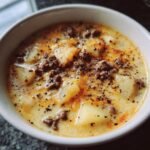 Healthy Cheesy Hamburger Potato Soup