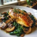 Healthy Chicken Spinach and Mushroom Low Carb Oven Dish