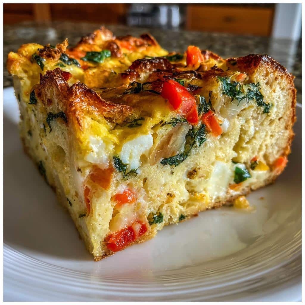 Healthy Christmas Breakfast Strata (Dairy-Free)