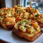 Healthy Crabby Shrimp Garlic Bread Bombs