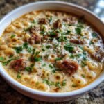 Healthy Creamy Parmesan Italian Sausage Ditalini Soup
