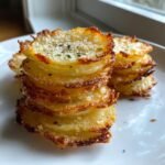 Healthy Crispy Parmesan Potato Stacks