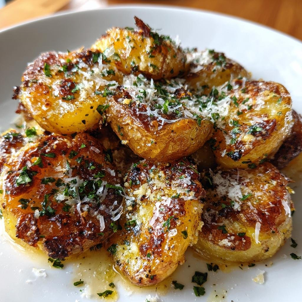 Healthy Crispy Smashed Potatoes with Garlic Parmesan - detail 1