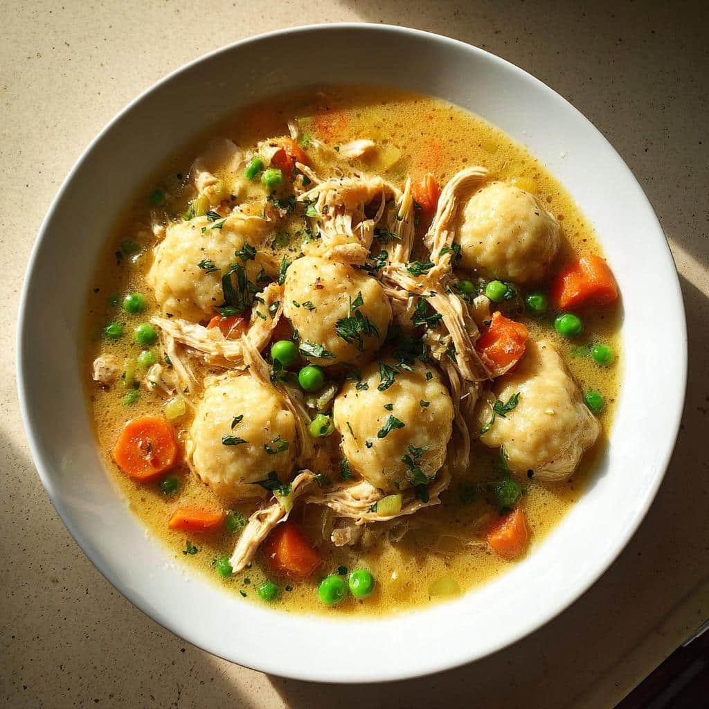Healthy Crockpot Chicken and Dumplings - detail 1
