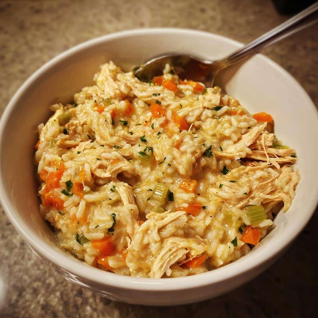 Healthy Crockpot Chicken and Rice (Protein-Packed)
