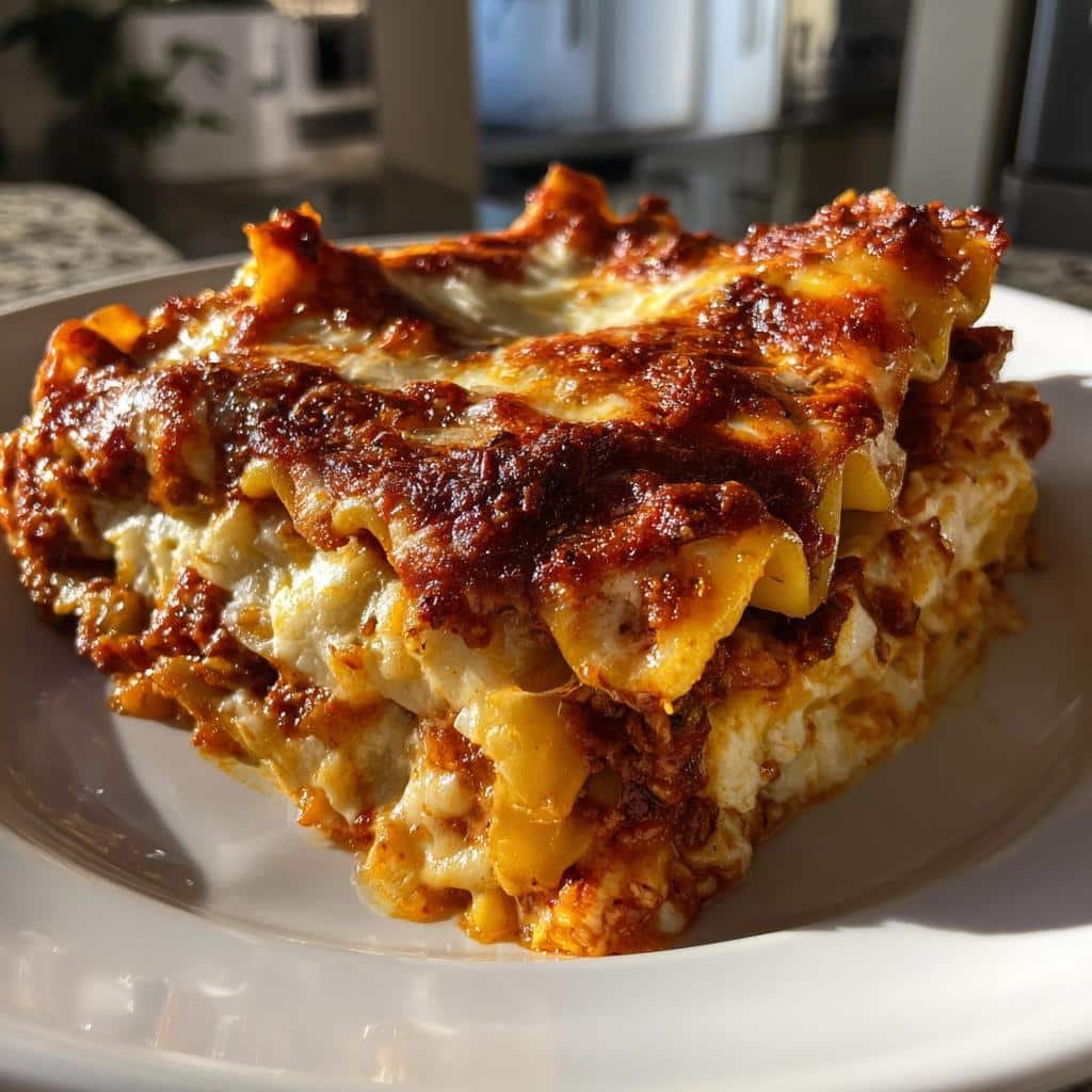 Healthy Crockpot Ravioli Lasagna