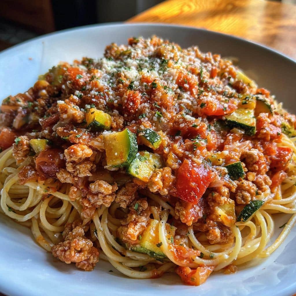 Healthy Crockpot Spaghetti