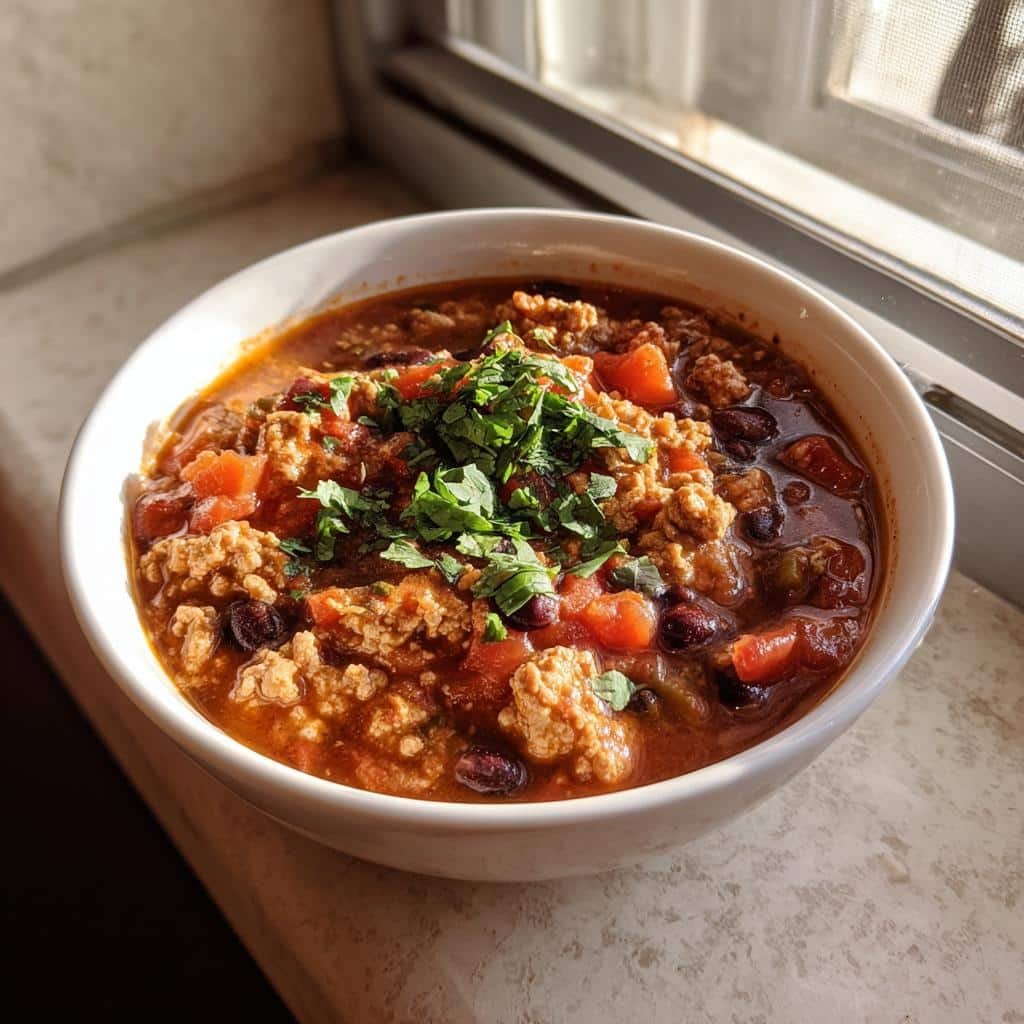 Healthy Crockpot Turkey Chili (Lean) - detail 1