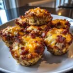 Healthy Double Cheddar Bacon Meatloaf Bites
