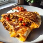 Healthy Easy Hamburger Quesadilla