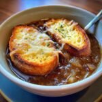 Healthy French Onion Short Rib Soup with Cheesy Gruyère Toast