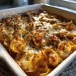 Healthy French Onion Tortellini casserole