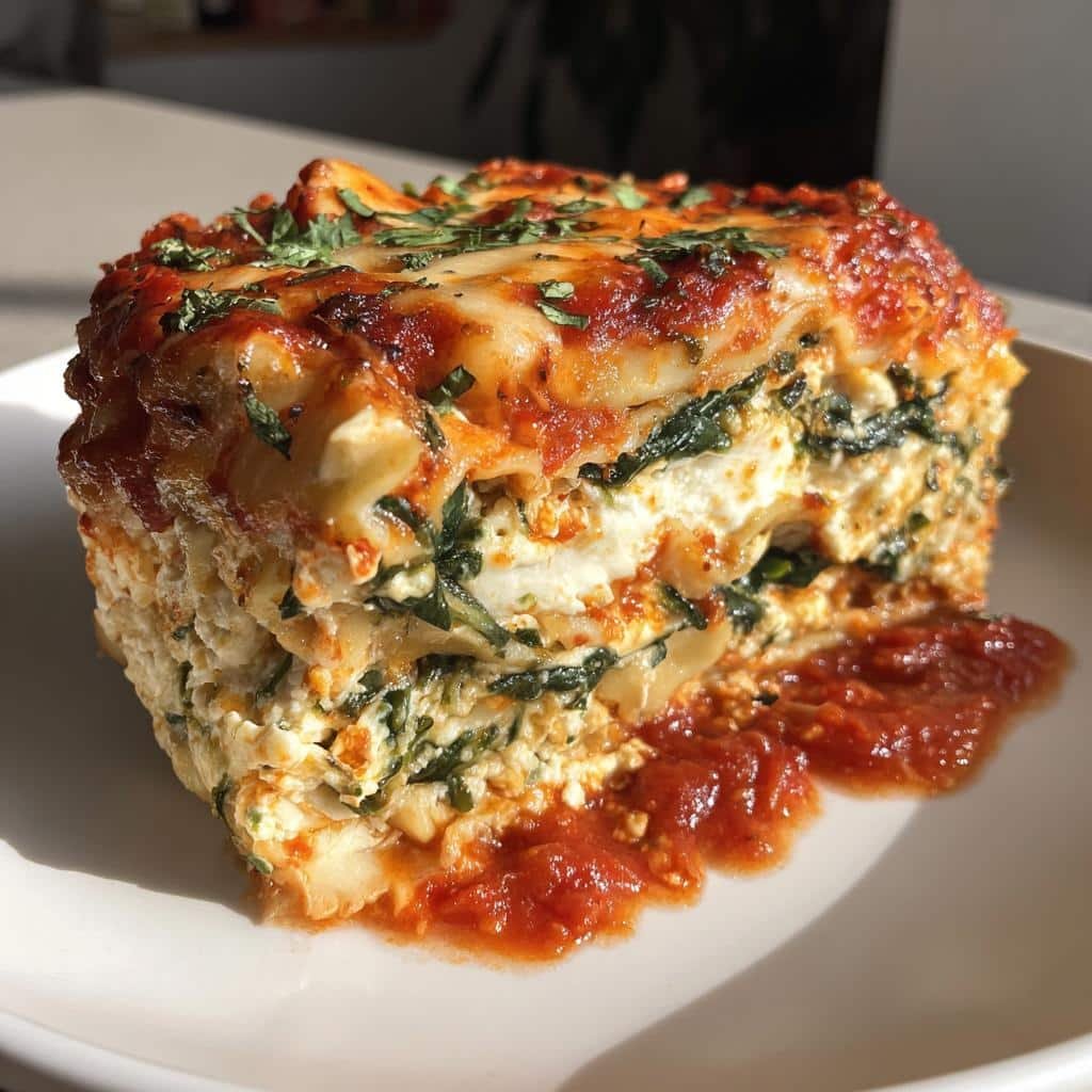 Healthy Gluten Free Spinach Lasagna - detail 1