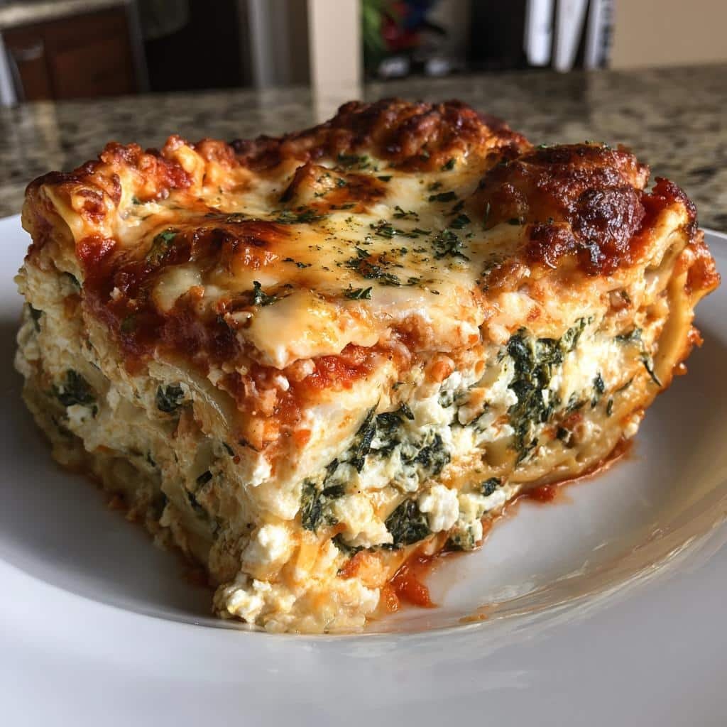 Healthy Gluten Free Spinach Lasagna