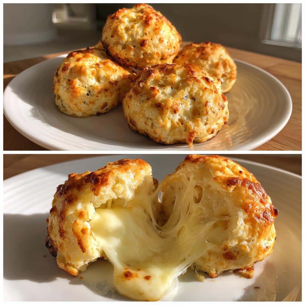 Healthy Gooey Mozzarella Biscuit Bombs