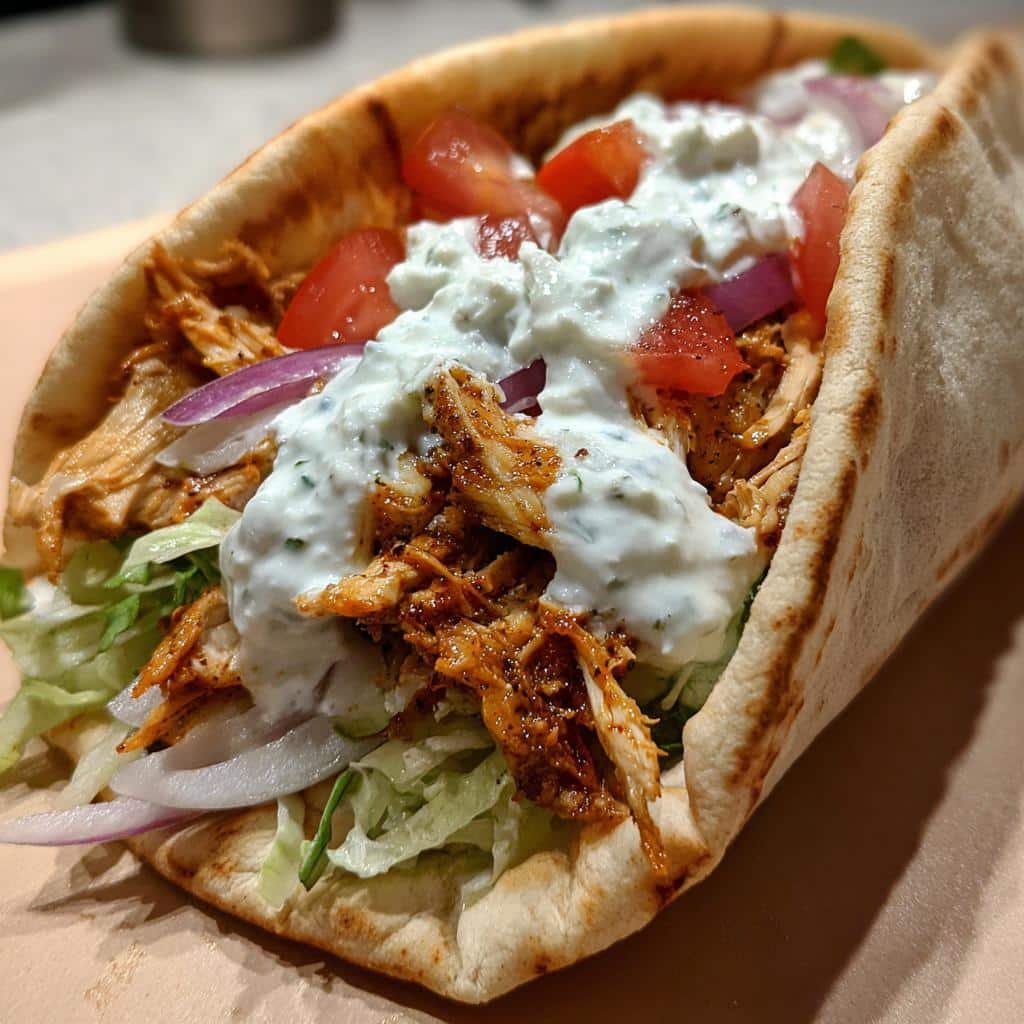 Healthy Greek-Style Chicken Gyros with Homemade Tzatziki