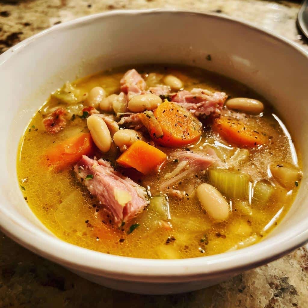 Healthy Ham and White Bean Soup
