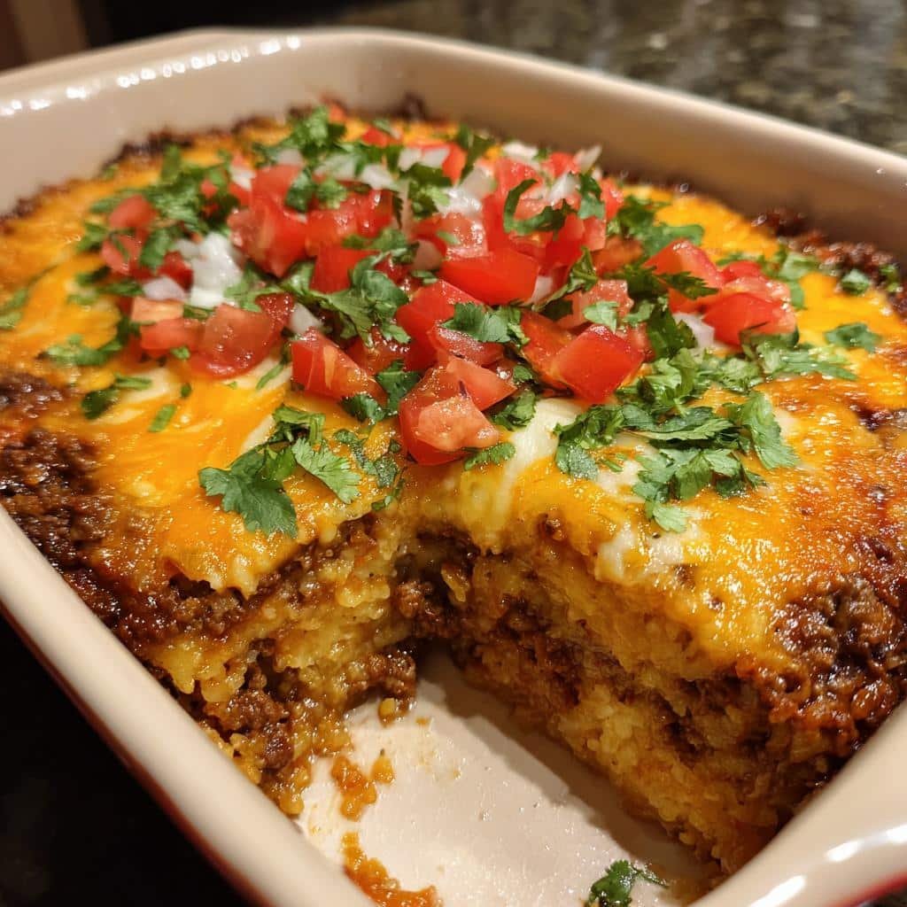 Healthy Low-Carb Cauliflower Rice Taco Casserole - detail 1