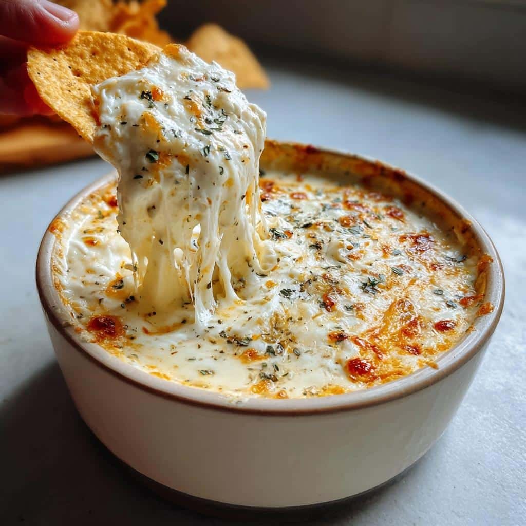 Healthy Mexican Restaurant Style White Cheese (Queso) Dip - detail 1