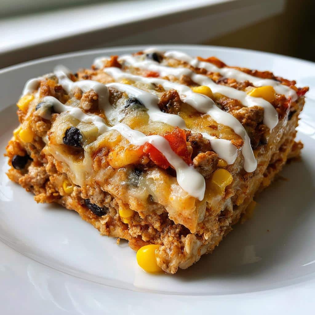 Healthy Mexican Taco Lasagna