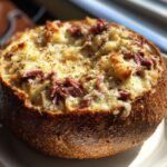 Healthy Reuben Dip in a Rye Bread Bowl