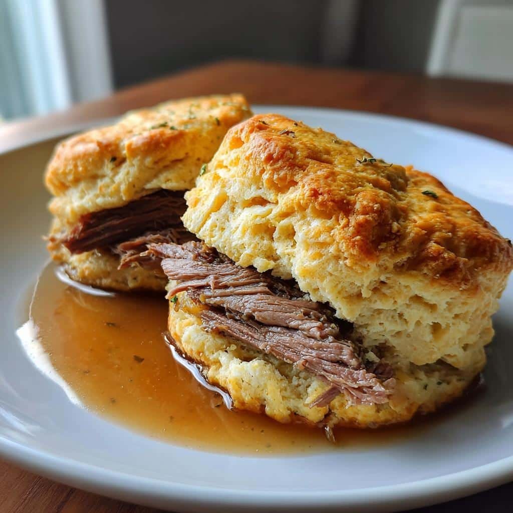 Healthy Savory French Dip Biscuits