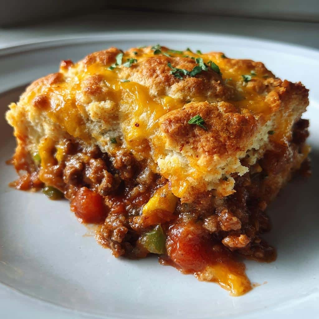 Healthy Sloppy Joe Biscuit Casserole