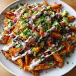 Healthy Vegan Loaded Sweet Potato Fries
