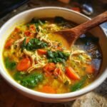 Healthy christmas Anti-Inflammatory Turmeric Chicken Soup