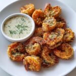 Healthy christmas Crispy Shrimp and Mushroom Bites with Spicy Ranch Dip