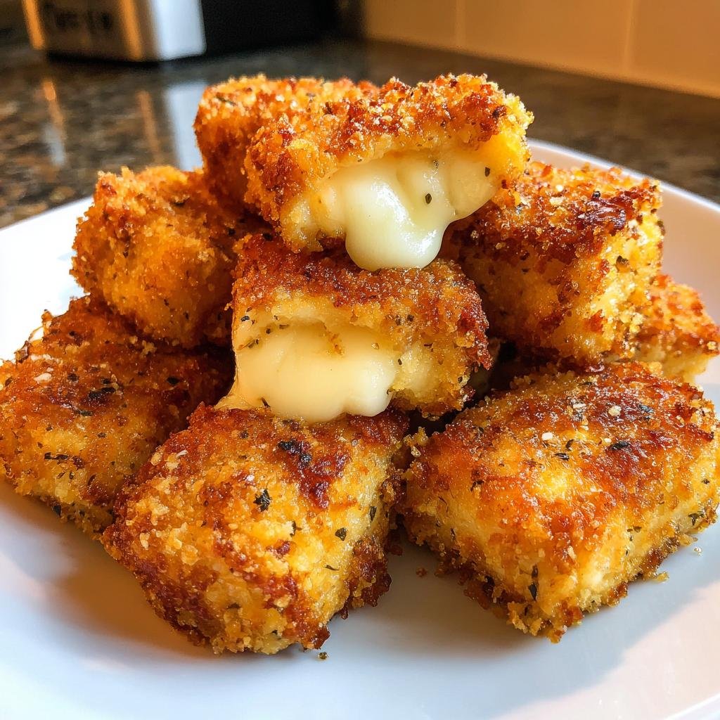 Healthy christmas Mozzarella Fried Cheese Bites