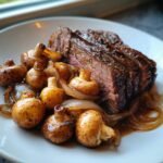 Healthy christmas Slow Cooker Beef Roast with Mushrooms & Onions