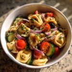 Healthy christmas Tortellini Pasta Salad