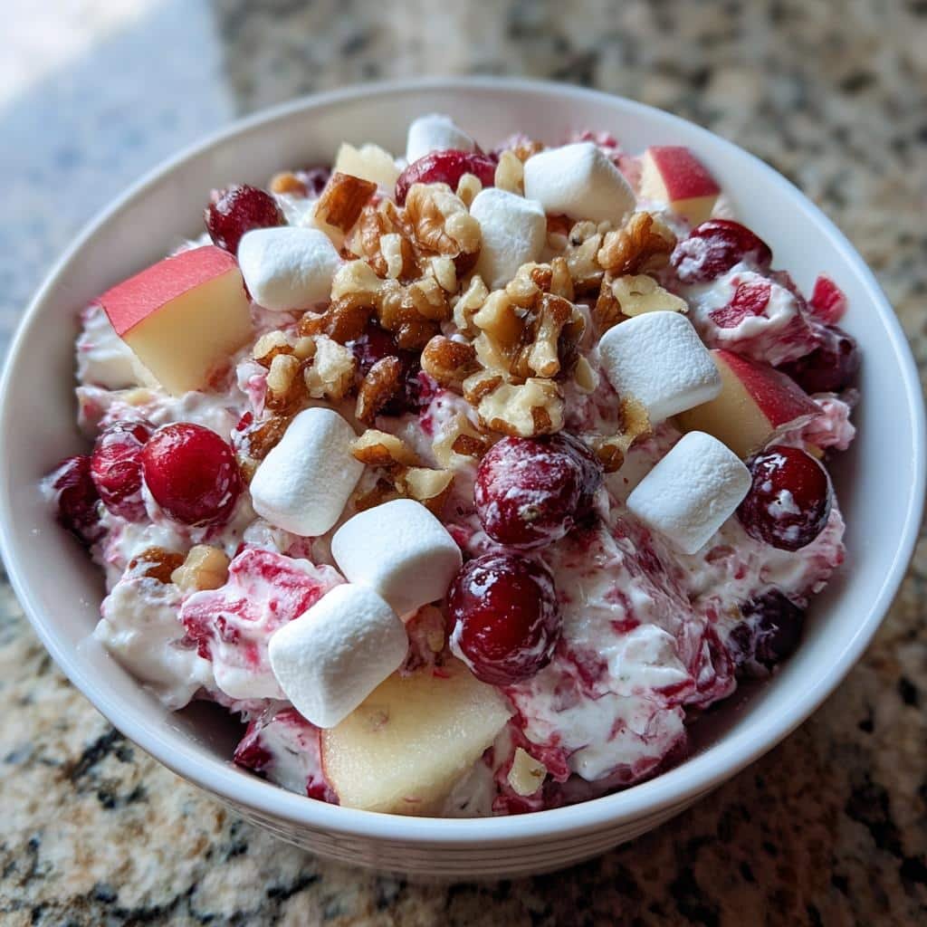 Healthy cranberry fluff salad thanksgiving - detail 1
