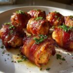 Healthy thanksgiving Bacon Wrapped Chicken Bites