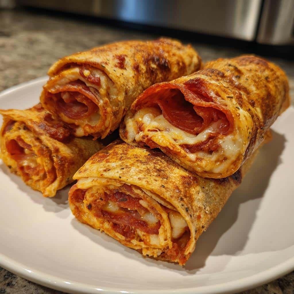 Healthy thanksgiving Cheesy Pepperoni Pizza Roll-Ups - detail 1
