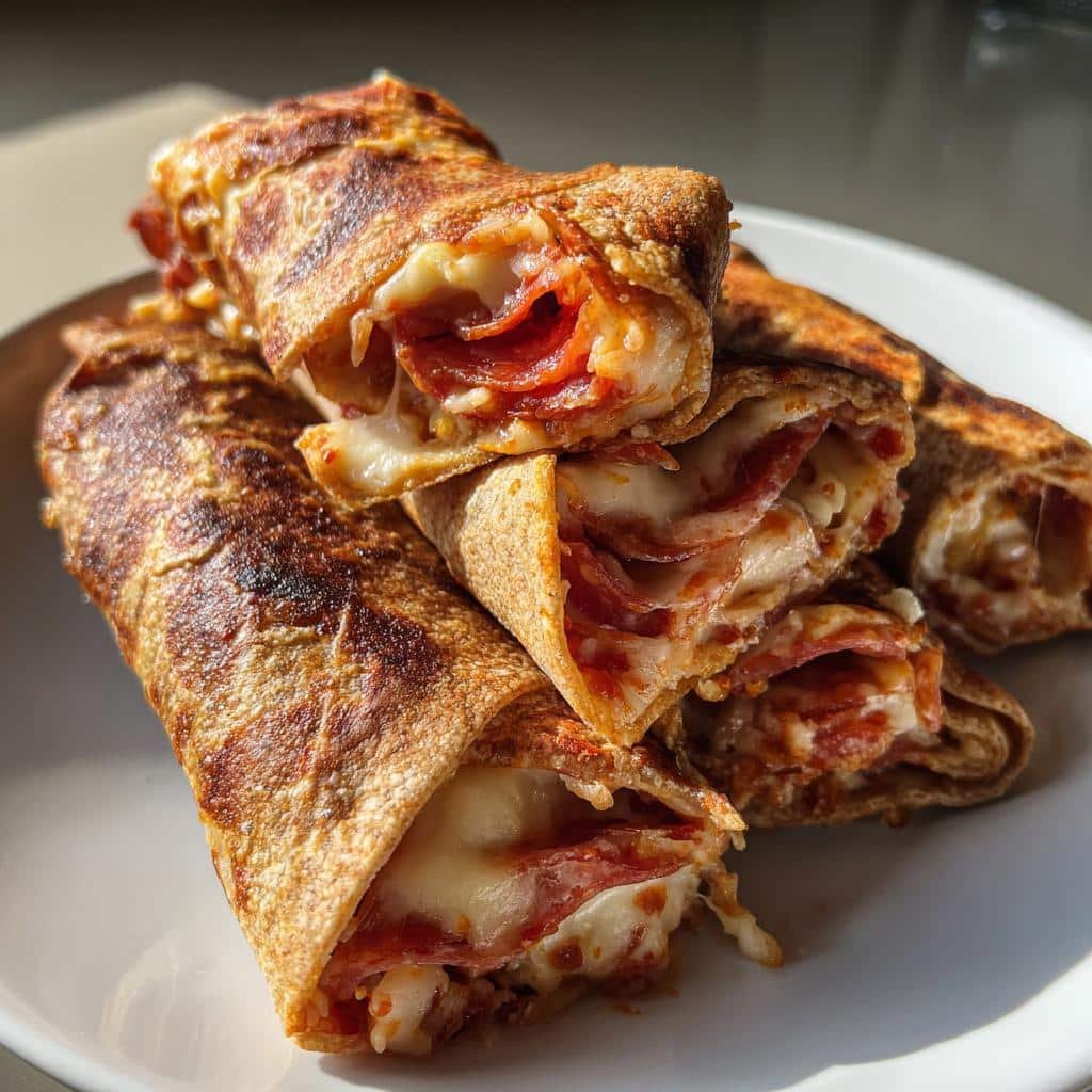 Healthy thanksgiving Cheesy Pepperoni Pizza Roll-Ups