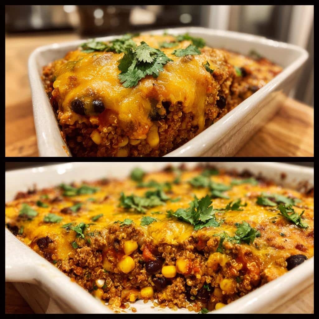 Healthy thanksgiving Loaded Cowboy Cheeseburger Casserole - detail 1