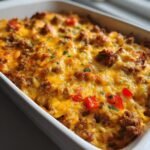 Healthy thanksgiving Loaded Cowboy Cheeseburger Casserole