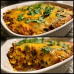 Healthy thanksgiving Loaded Cowboy Cheeseburger Casserole