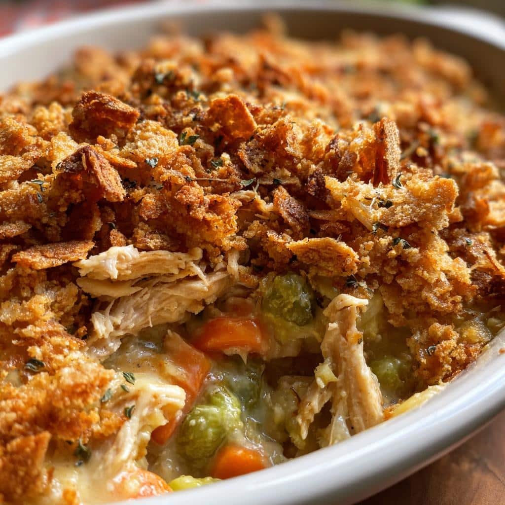 Healthy thanksgiving Ritz Cracker Chicken Casserole - detail 1
