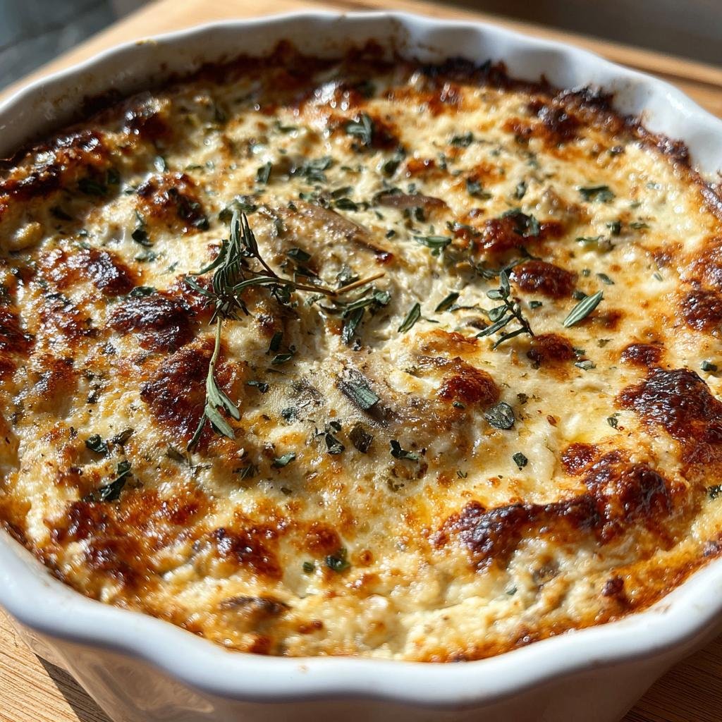 Healthy thanksgiving Stuffed Mushroom Dip - detail 1