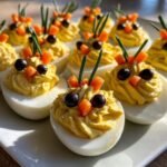 Healthy thanksgiving deviled eggs turkey