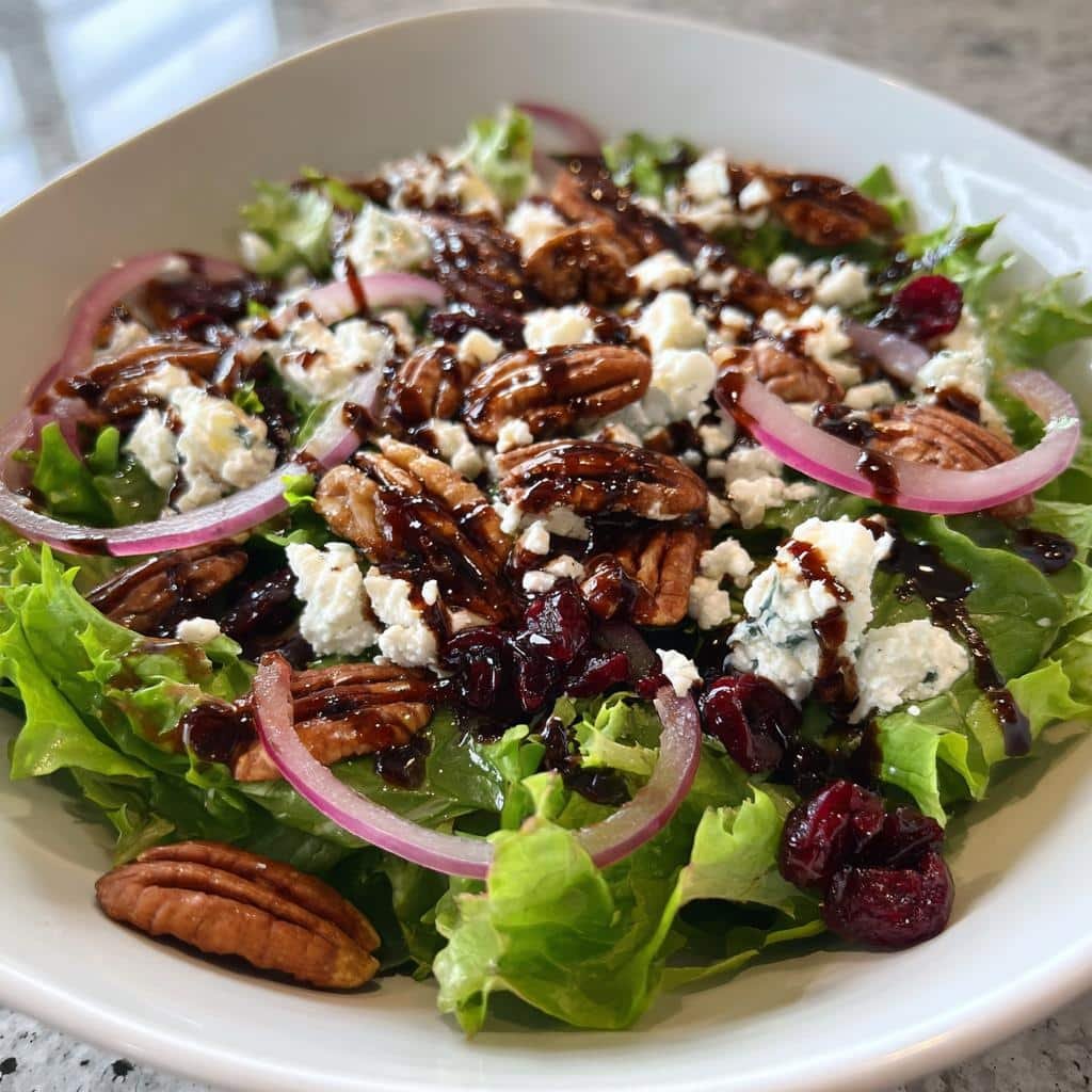 Thanksgiving Healthy Cranberry Pecan Salad Bowl
