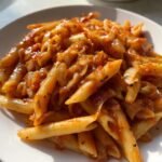 Thanksgiving Healthy Red Lentil Pasta with Tomato Sauce