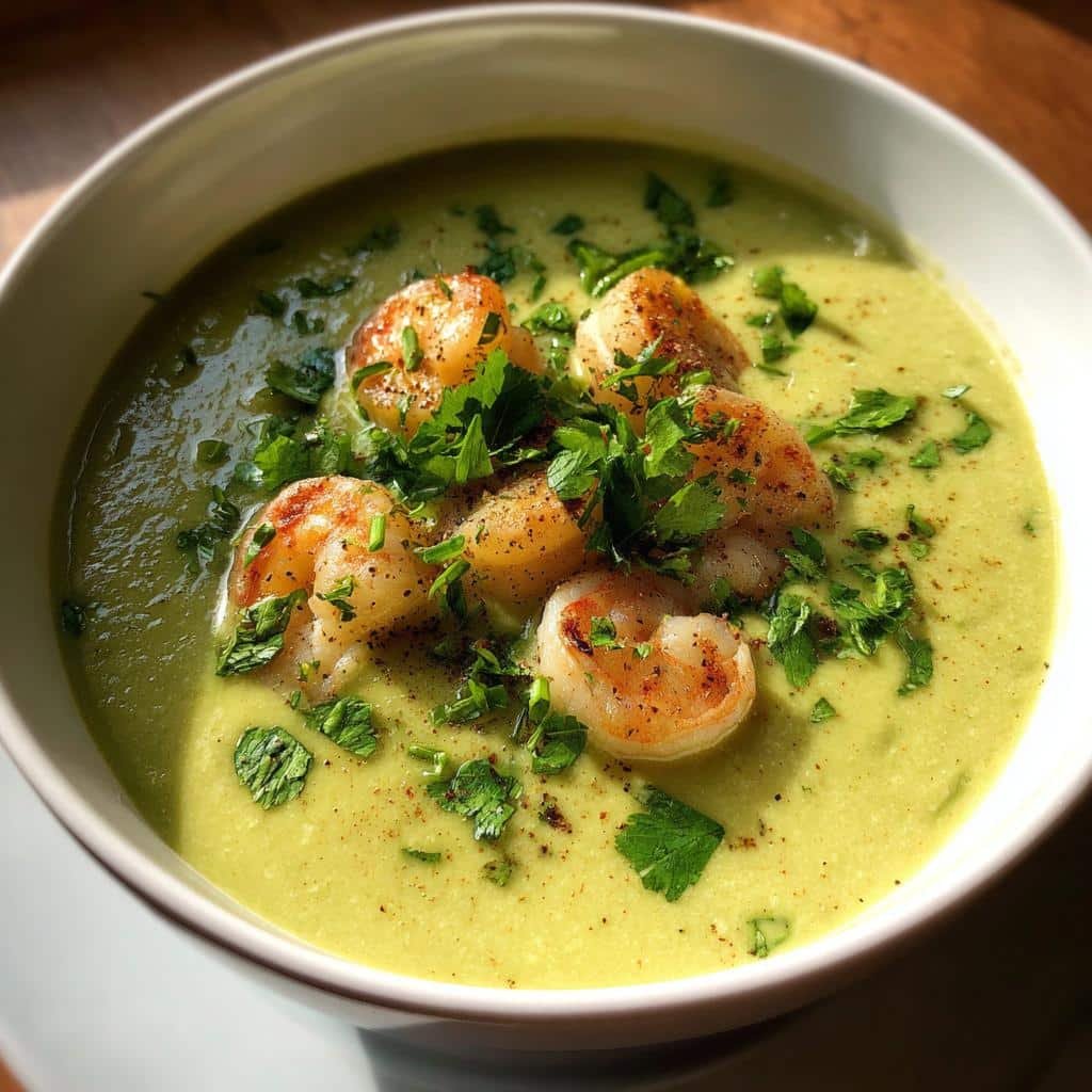 Thanksgiving Healthy Shrimp & Avocado Cold Soup