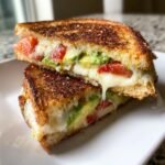 Avocado, Mozzarella, and Tomato Grilled Cheese