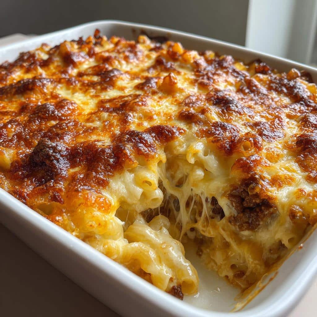 BBQ Bacon Cheeseburger Mac 'n' Cheese Casserole
